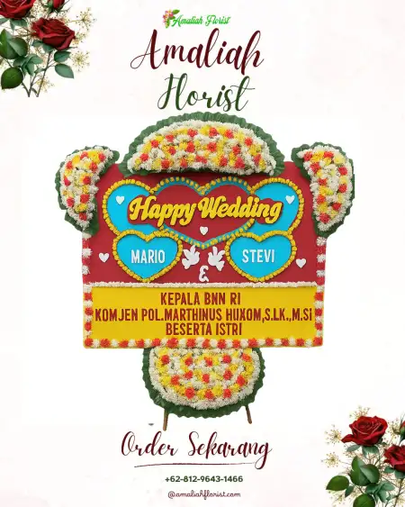 Papan Bunga Pernikahan Cinta